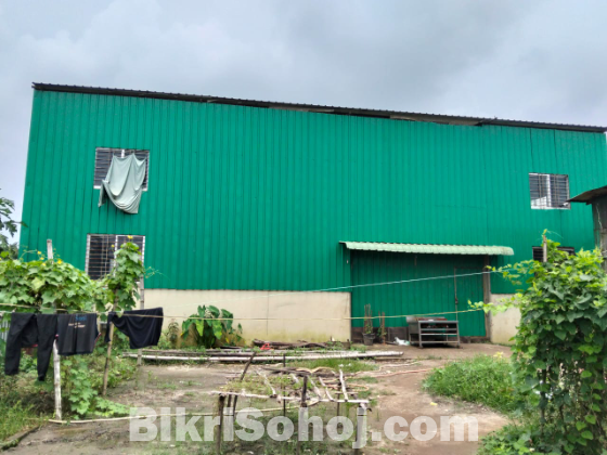 ১০০ ফুট রাস্তার পাশে  ৫০০০sqft গোডাউন/কারখানা ভাড়া